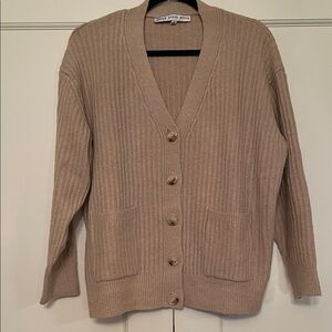 Women's Tan Cardigan Sweater